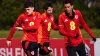 Daniel James (left) and Brennan Johnson (right) are key players as Wales head into World Cup qualifying action with confiden