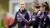 Alessia Russo, left, trains ahead of Arsenal’s Champions League meeting with Real Madrid (Zac Goodwin/PA)