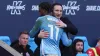 Haji Wright (left) is hugged by Coventry head coach Frank Lampard (Bradley Collyer/PA)