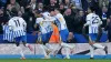 Joao Pedro, second left, won it for Brighton (Gareth Fuller/PA)