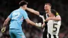 Newcastle United’s Dan Burn (centre), goalkeeper Nick Pope and Fabian Schar (right) celebrate winning the Carabao Cup final 