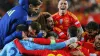 Spain completed a dramatic penalty shoot-out win over the Netherlands (Alberto Saiz/AP)