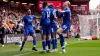 Everton celebrate the winning goal (Bradley collyer/PA)