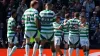 Arne Engels congratulates Callum McGregor, right, on his opener against St Johnstone (Jane Barlow/PA)