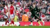 Yoane Wissa’s equaliser has left Arsenal’s title hopes on thin ice (John Walton/PA)