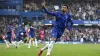 Chelsea’s Jadon Sancho celebrates his equaliser against Ipswich (Nigel French/PA).
