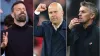 Arne Slot, centre, could be a title winner this weekend while Ruud van Nistelrooy, left, and Kieran McKenna are in relegatio