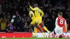 Jean-Philippe Mateta celebrates the late equaliser (Adam Davy/PA)