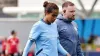 Mary Fowler leaves the pitch after suffering a knee injury (Martin Rickett/PA)