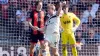 Rasmus Hojlund celebrates after scoring Manchester United’s late equaliser (Adam Davy/PA)