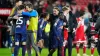 Daniel Farke’s side were celebrating despite more offside controversy (Owen Humphreys/PA)