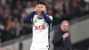 Son Heung-min reacts during Tottenham’s 1-1 draw with Eintracht Frankfurt (Bradley Collyer/PA)