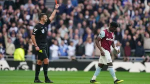 Mohammed Kudus ban extended to five matches after red card against Tottenham
